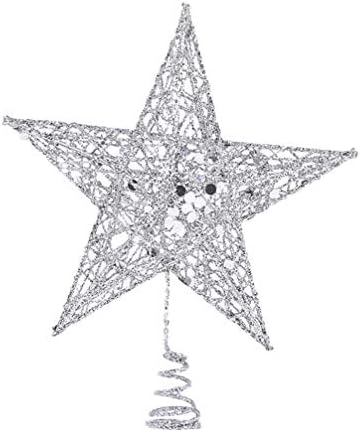 Хемотон Ѕвезда Дрво Врвот 15 см Сјајот Елка Топер Метал Ѕвезда Дрво Врвот Сјајна Божиќ Топер Ѕвезда За Новогодишна Елка Декорација