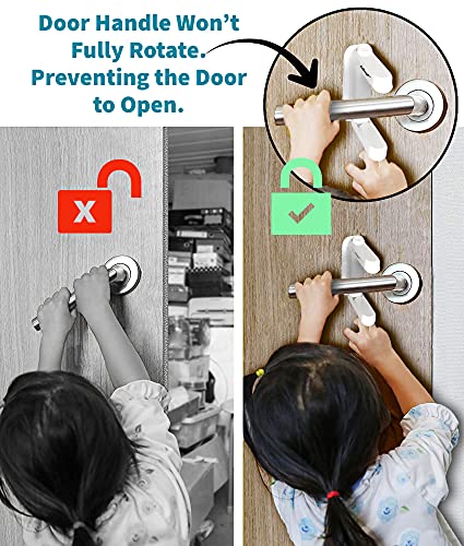 Безбедносни брави за безбедност на вратата на вратата на бебето Заштита од лост брави во простории, кујна, балкон и повеќе | Повлечете ги