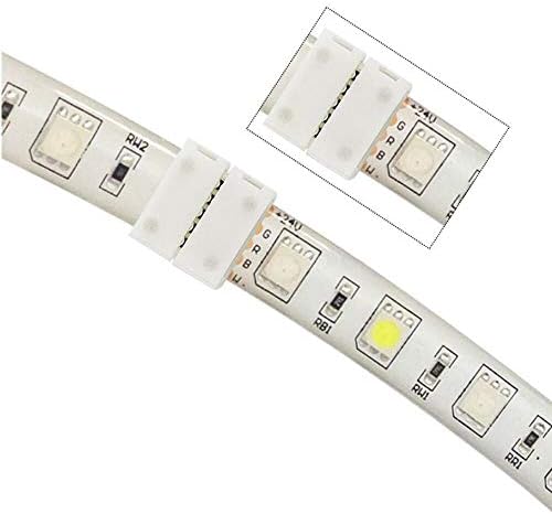 Зучини 5 игла RGBW конектор за лемење Snap Down Down Down Connector 5-Кондуктор LED лента до адаптер за ленти за 10мм ширина