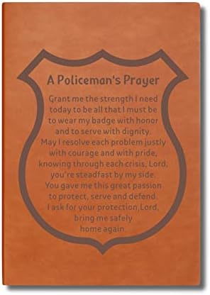 Полициски молитвен кожен тетратка инспиративни подароци за полициски службеник правник херој Подарок подарок роденденски подароци за тато син