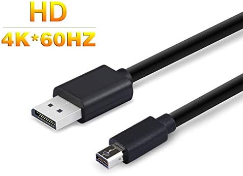 Mini DisplayPort To DisplayPort Cable, Alleasy Mini DP до DP Cable 6FT 4K 60Hz Резолуција за Microsoft Surface Dock, Surface Pro, Dell, MacBook