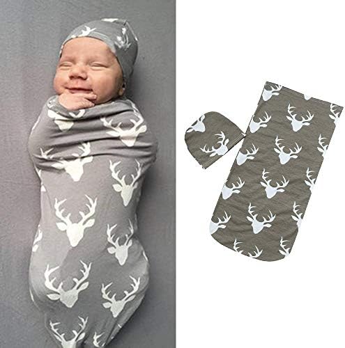 Новороденче бебе и девојчиња елен печатено ќебе за спиење