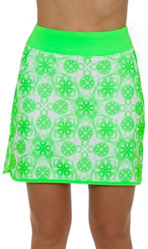 Annika by Cutter & Buck Women'sенски влага за влага, Drytec 50+ upf Print Putl-on Jersey Skort