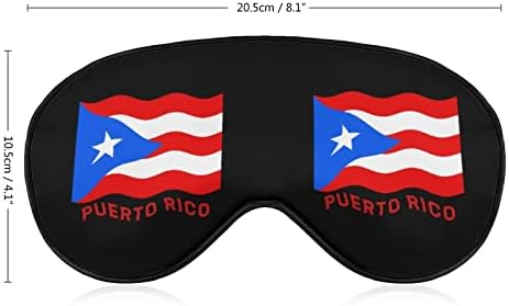 Порто Рико знаме Печатена маска за очи за очи меко занишано капаче за очи со прилагодлива лента за ноќни очила за очила за мажи за