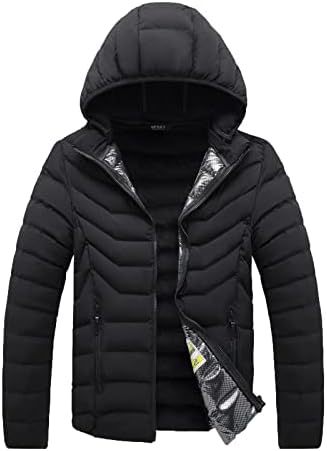 Машка памучна палто модна спортска спортска руно јакна патент за одвојување капа на врвови на ветерници за топла јакна од џеб
