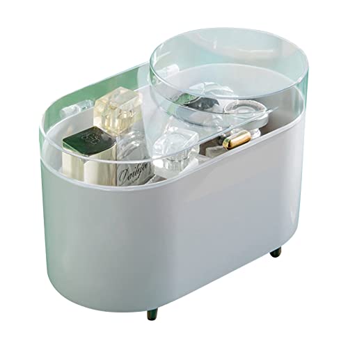 Кутија за складирање на парфеми Пластична шминка Организатор за накит Козметиктоп за складирање на складирање издржлив за суета кабинет дом