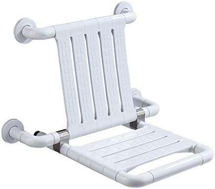 Дитудо столици, седиште за туширање монтирани со wallидови со потпирач за грб, анти-лизгачки панел на панел со преклопување на