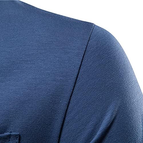 Машка маица џеб Хенли кошула Обична цврста цврста тенок копче надолу надолу маица кратки ракави мускули на врвови…