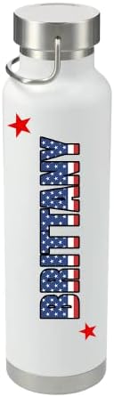 4 јули Тамблер-Шише Со Вода Со Американско Знаме-Персонализирани Шишиња Со Вакуум Изолирани Од Тор Бакар - 22оз Прилагодено Шише