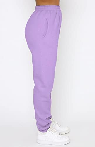 Urbearth omeенски џемпери, панталони за поттање пот удобни џогери на дното со џеб со повеќебојни светло виолетова XS