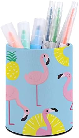Фламинго и ананас ПУ кожени моливи за моливчиња, Организатор на биро за контејнери со пенкало за канцеларија за канцеларија