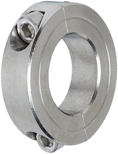 Clax Metal 2C-075-S T303 не'рѓосувачки челик јака за прицврстување со два парчиња, со големина од 3/4 , 1-1/2 OD, со 1/4-28