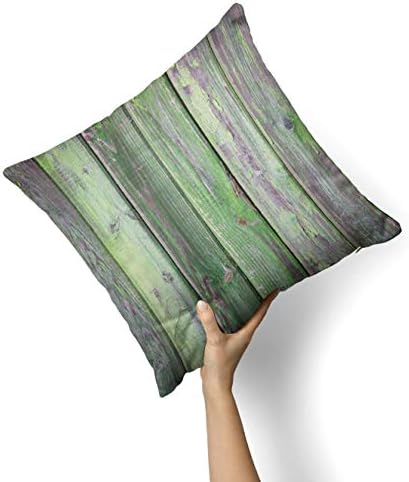 Iirov Mossy Green Wooden Parks - Прилагодено украсен украс за домашен или отворен капакот за фрлање перници за софа, кревет или перница за кауч