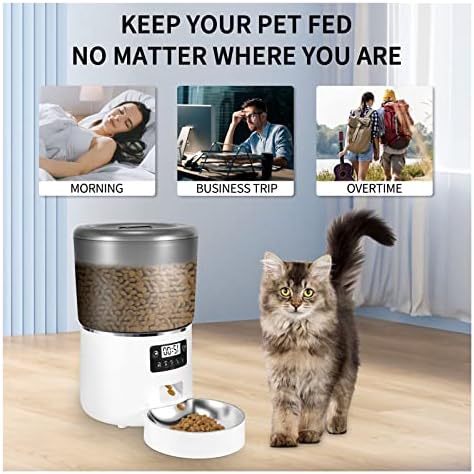 Автоматски Темпирани Колибри За Мачки, 4л Диспензерот ЗА Храна За Мачки Без Затнување, Диспензерот За Сува Храна Со Двојна Моќност