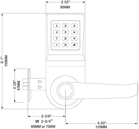Дигитална заклучување на вратата на Хаифуан, отклучување со далечински управувач, M1 картичка, код и клуч, насока на рачката за реверзибилна