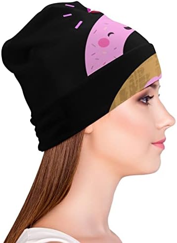 Diamond Donut Unisex Beanie Hat Топло череп капа за капа за спиење за спиење една големина