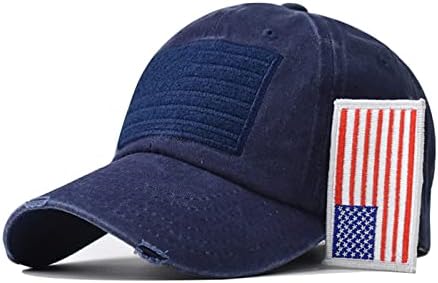 Американско знаме бејзбол капа за мажи жени стилски патриотски прицврстувач капачиња капа за заштита од сонце измиена риболов сончева капа