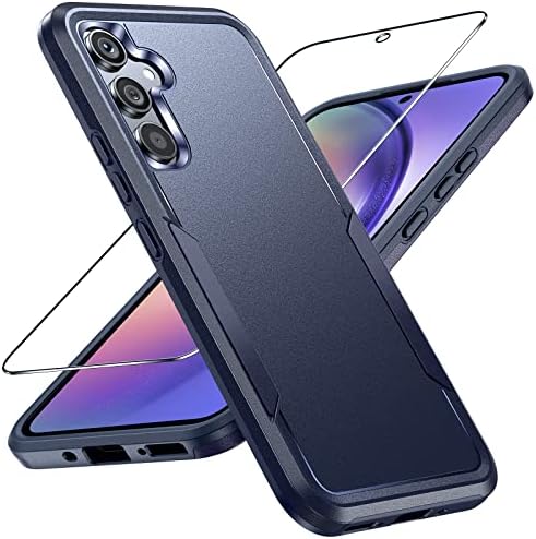 LK За Samsung Galaxy A54 5G Случај, Galaxy A54 5G Случај Со Заштитник На Екранот, Двослоен Тежок Цврст Солиден Заштитен Телефон Отпорен На Удари