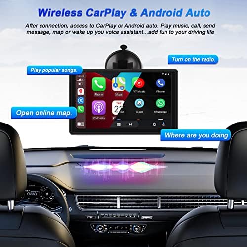 2022 Најновиот безжичен CarPlay&засилувач; Android auto IPS Екран На Допир, 7 HD Пренослив Радио Приемник За Автомобил, Стерео Мултимедијален