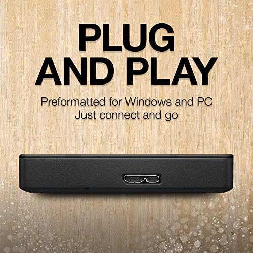 Seagate Преносни 1tb Надворешен Хард Диск HDD-USB 3.0 ЗА КОМПЈУТЕР, Mac, PlayStation, &засилувач; Xbox, 1-Годишна Спасувачка Служба,