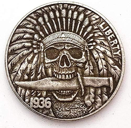 Предизвик Монета 1964 Американски Череп Антички Сребрена Комеморативна Монета Колекционерска Монета Врежана Бакарна Монета Медал Колекција На Копии