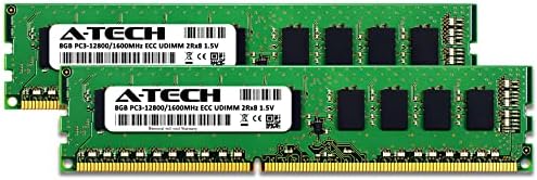 A-Tech 16 GB комплет RAM меморија за синологија RackStation RS3413XS+ NAS | DDR3 1600MHz PC3-12800 ECC UDIMM 2RX8 1.5V 240-PIN Unbuffered
