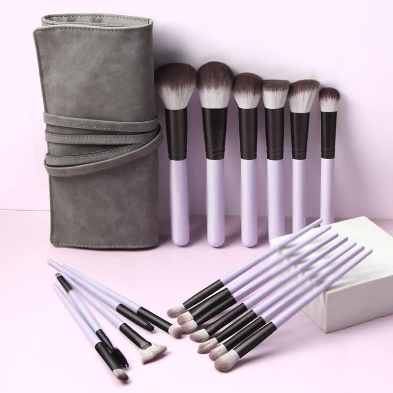 MJWDP 18PCS Професионална четка за шминка сет со алатки за козметика за торби за очите за сенка на високиот прашок Фондација Фондација за лице