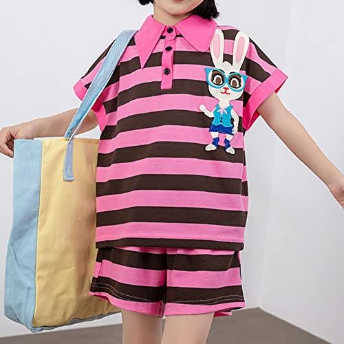 Модна девојка случајна поставена нова модел 2023 летна детска облека две парчиња сет на детски шарени бебиња