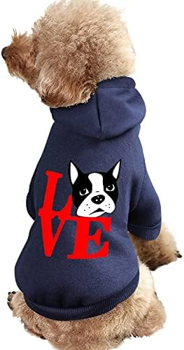 Сакајте ги моите дуксери за миленичиња во Бостон, меки топло кучиња џемпер печатено шема миленичиња миленичиња костуми со капи