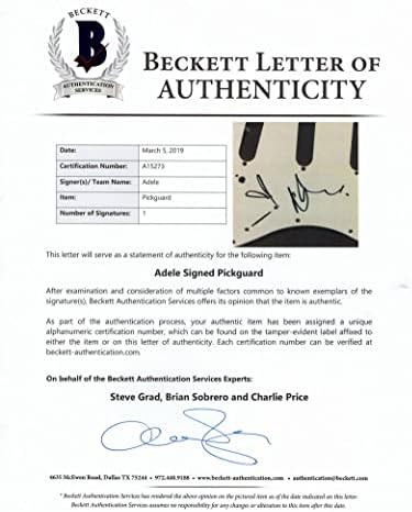 Адел Адкинс потпиша автограм со целосна големина обичај Едно-на-еден вид електрична гитара w/ Бекет Бас писмо со автентичност-многу ретка-поп-музичка