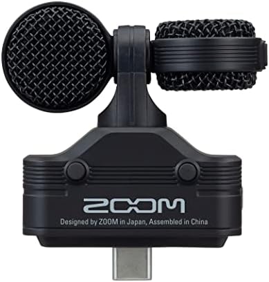 Zoom AM7 Стерео микрофон за Android, стерео од средна страна, ротирачка капсула за усогласување со камерата, за снимање на аудио