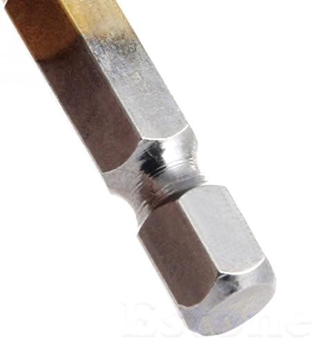 Шрафцигер 1 сет титаниум обложена 1/4 хексадецимална форма ph2 50mm должина анти -лизгачки електричен шрафцигер парчиња со магнетски