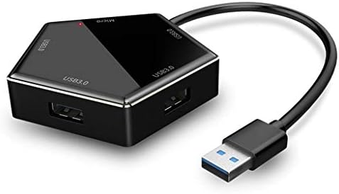 CHYSP USB Центар, Четири USB 3.0 Центар Со Микро Надворешна Моќ Дупка Со Голема Брзина Четири Порт Сплитер