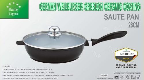 Здрава Легенда 11.2 Пржете Ја Тавата со нелеплива германска керамичка Обвивка Од вајлбургер-Подготвена За Индукција, Еколошки