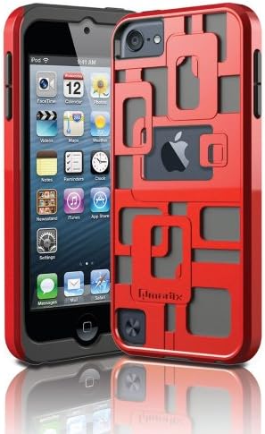 Qmadix Cube3d Cover за Apple iPod, црвено