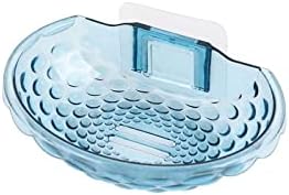 Сапун за сапун Тауфе 1 парчиња сина боја со wallидна кука отпорна на абење за мијалник за туширање и други решетки за сапун што