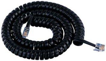 Црниот телефонски телефонски телефонски кабел со кабел 12 'Нови за деловни и домашни телефони