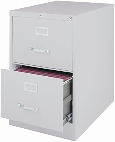 Hirsh Industries 25 Deep Vertical File Cabinate 2-lawer Legal Size, светло сива, 14414