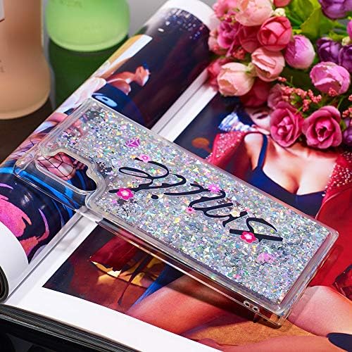 Galaxy Note 10+ Pro/Plus/5G Case, Zermu Bling Luxury Quicksands kinding Luxury Glitter Fusing Fusion Поместување на течноста за заштита