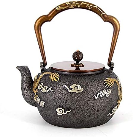 Леано железо чајник чајник од леано железо чиста рака леано железо јапонски чај сет 1300 мл за лабав чај од лисја, lsxysp, леано железо,