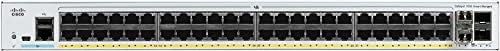 Cisco Catalyst 1000-48T-4X-L мрежен прекинувач, 48 порти на Gigabit Ethernet, 4 10G SFP+ порти за Uplink, подобрена ограничена