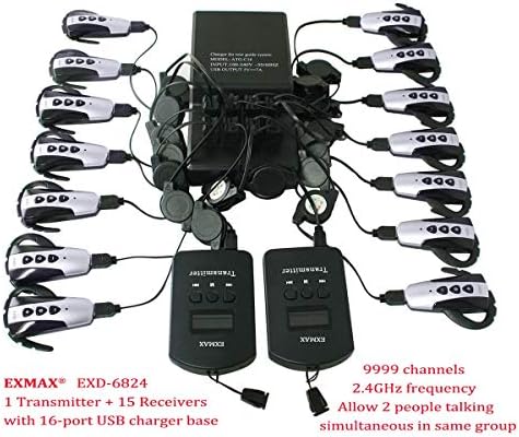 EXMAX 2.4 G Безжичен Туристички Водич Систем Аудио Мониторинг Опрема Јазик Интерпретација Систем За Симултано Толкување Конференција