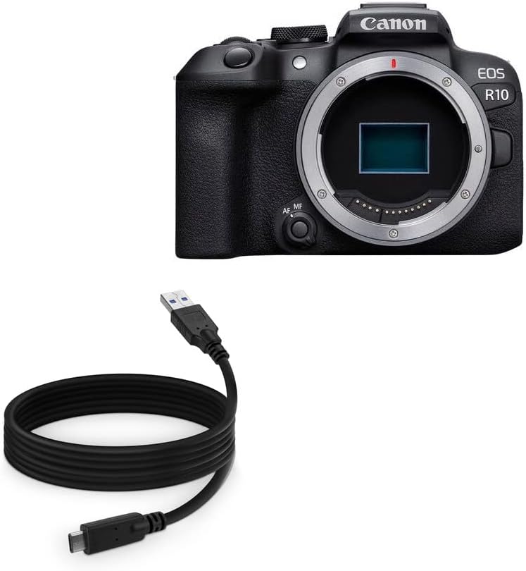 BoxWave Кабел Компатибилен Со Canon EOS R10-DirectSync-USB 3.0 a ДО USB 3.1 ТИП C, USB C Полнење И Синхронизација Кабел За Canon EOS R10-6ft-Црна