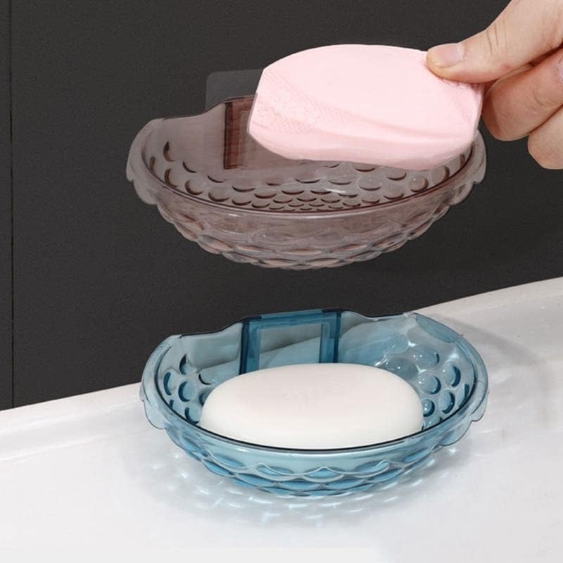 DHDM Wallид монтиран сапун кутија додатоци за бања без лизгање на сапун сапун сапун сад сад за чување подлога за складирање на подлога