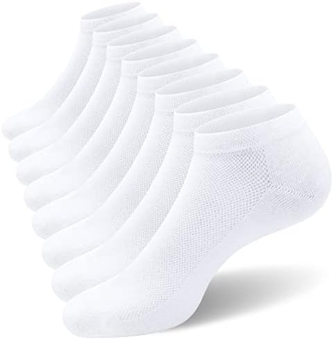SixDaysox 8 пакувања чорапи за глуждот за глуждот со низок сек на чорап со големина 11-13/14-16