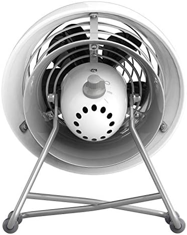 Vornado Vfan Mini Modern Modern Leacher Leacher Vintage Air Circulator Fan, Ice White