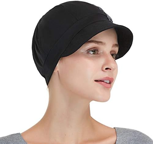 Бамбус модна капа за жена дневна употреба со гребени визир, капи за пациенти со хемо карцином жени