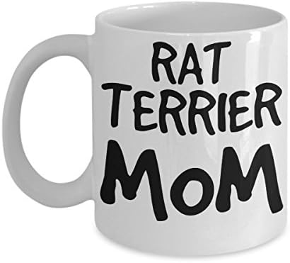 Териер за стаорец мама кригла - бела чаша кафе со керамички чај 11oz - Совршена за патување и подароци