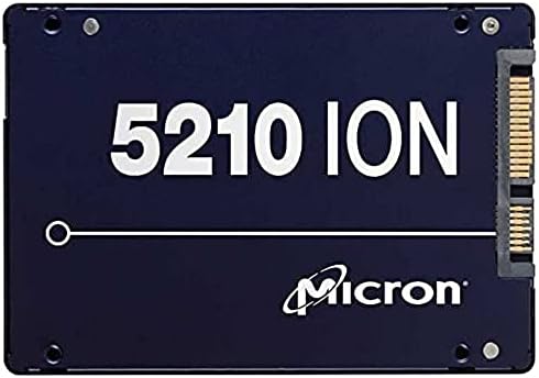Micron 5200 5210 ION 3,84 TB Solid State Drive, SATA 6 GB/S, 2,5 диск, прочитајте интензивно, 0,8 DWPD, внатрешно, 540 MB/S MAX READ,