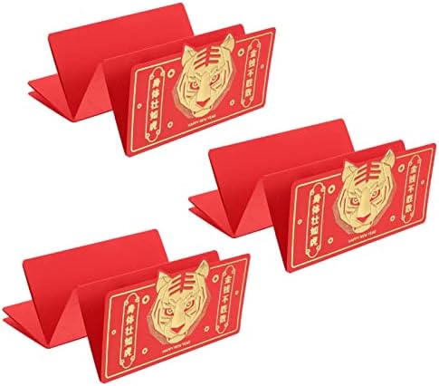 Нуобести Свадбени Пликови Кинеска Нова Година Црвени Пликови: 3 парчиња Преклопливи Црвени Пликови 2022 Црвени Пакети Година На Пликовите